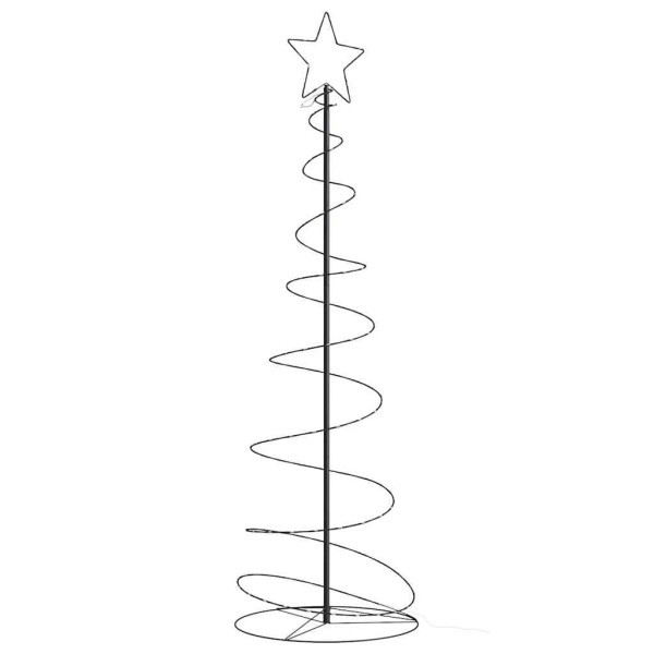 Árbol de Navidad cono de luz 120 LEDs blanco cálido 180 cm