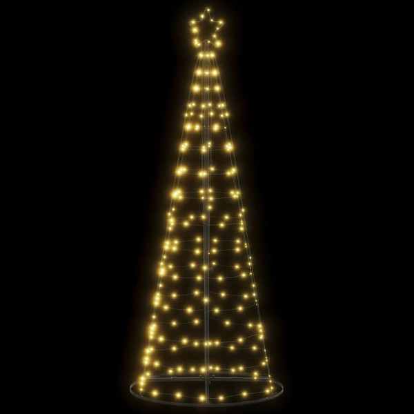 Árbol de Navidad cono de luz 200 LEDs blanco cálido 182 cm