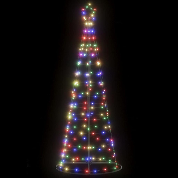Árbol de Navidad cono de luz 200 LEDs de colores 182 cm