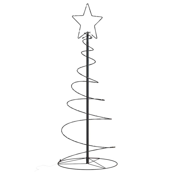 Árbol de Navidad cono de luz 80 LEDs blanco cálido 120 cm