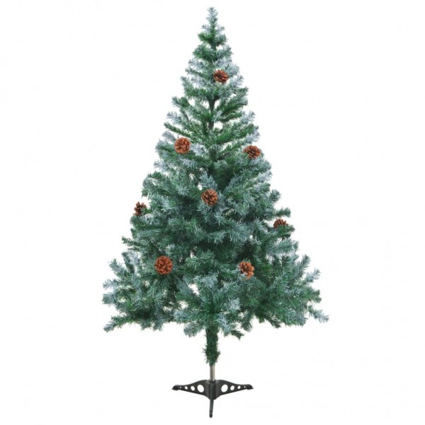 Árbol de navidad glaseado con piñas 150 cm