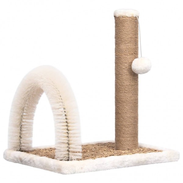 Árbol para gatos con cepillo de aseo y poste rascador