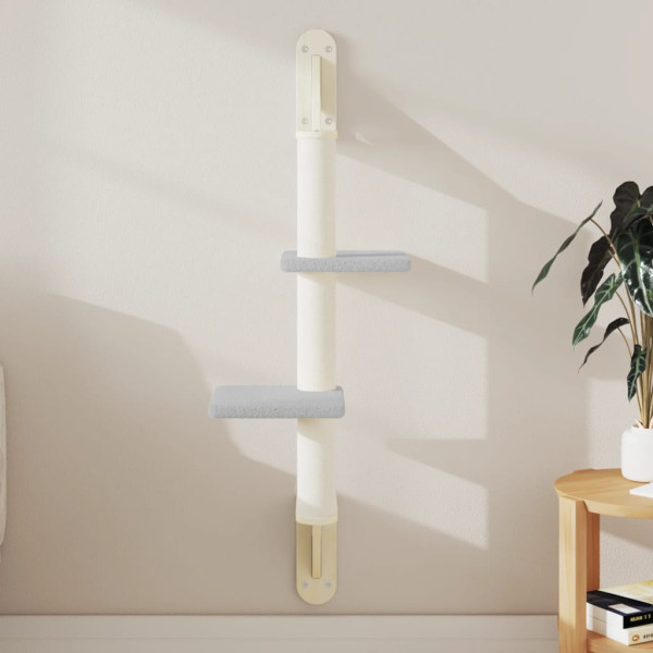 Árbol rascador para gatos de pared gris claro 108 cm