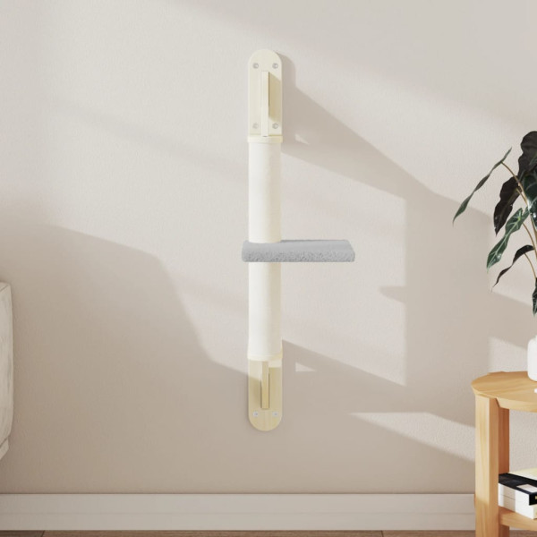 Árbol rascador para gatos de pared gris claro 85.5 cm