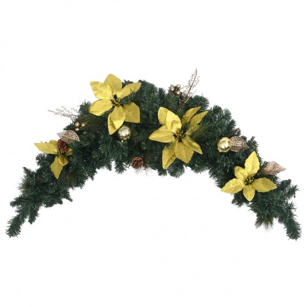 Arco de Navidad con luces LED verde 90 cm PVC