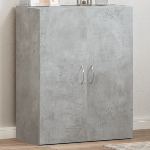 Armario archivador madera ingeniería gris hormigón 60x32x77.5cm