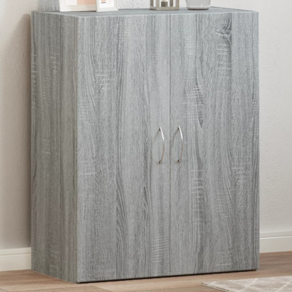 Armario archivador madera ingeniería gris Sonoma 60x32x77.5 cm