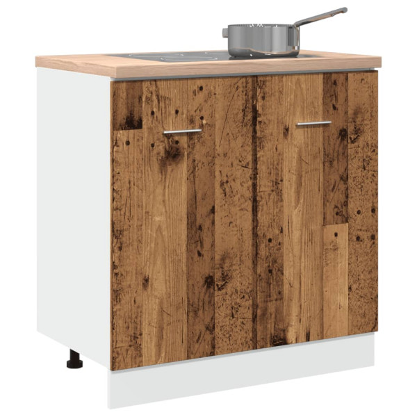 Armario bajo fregadero madera envejecida 80x46x81.5 cm