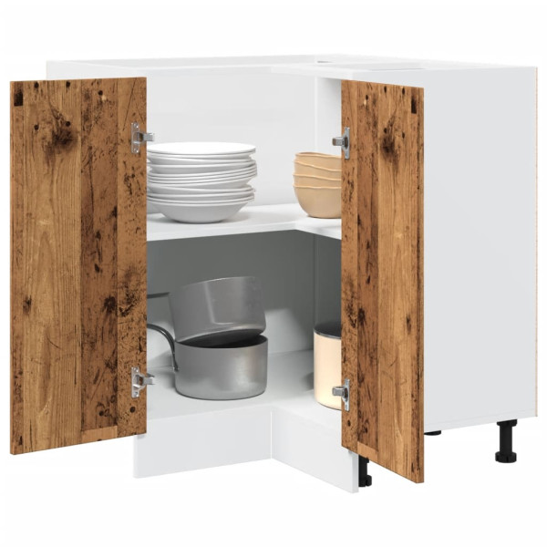 Armario cocina madera ingeniería envejecida 75.5x75.5x81.5 cm