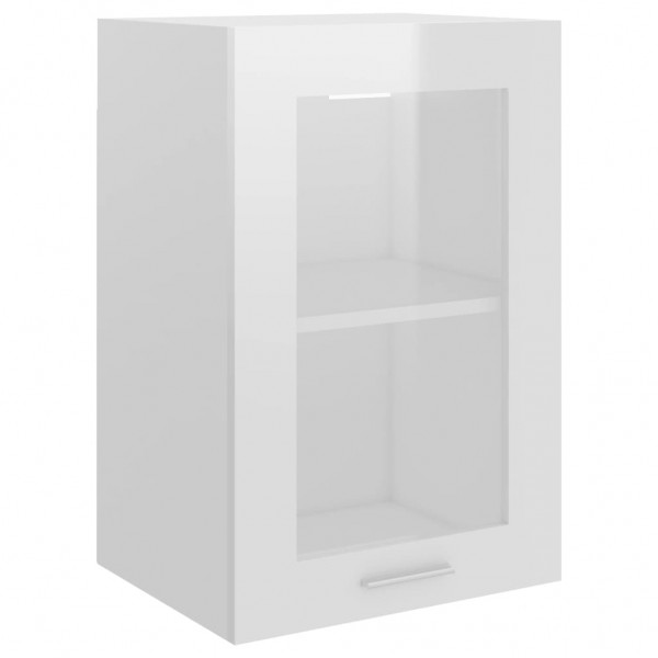 Armario colgante cristal contrachapada blanco brillo 40x31x60cm