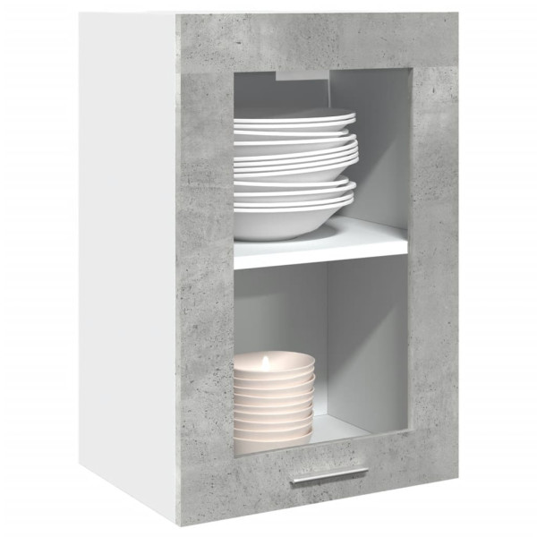 Armario colgante cristal contrachapada gris hormigón 40x31x60cm