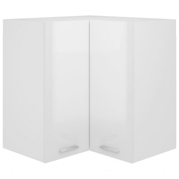 Armario colgante esquina contrachapada blanco brillo 57x57x60cm