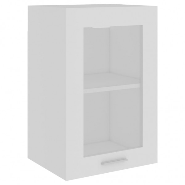 Armario colgante vidrio madera contrachapada blanco 40x31x60 cm
