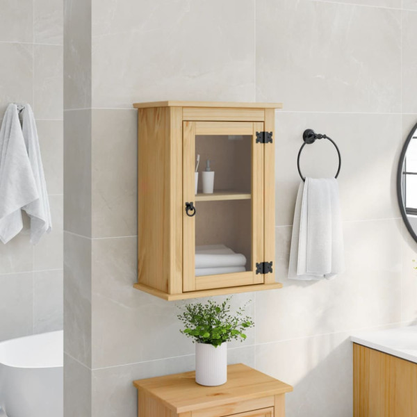 Armario de baño de pared Corona madera maciza pino 45x27x64.5cm