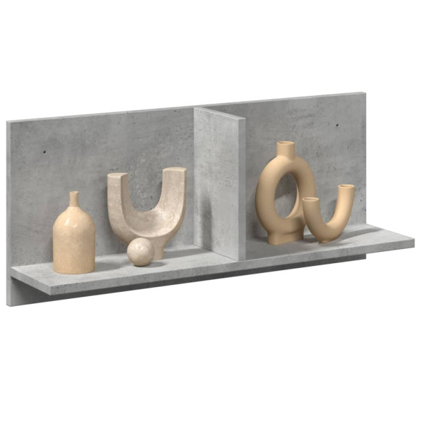 Armario de pared madera ingeniería gris hormigón 70x16.5x30 cm