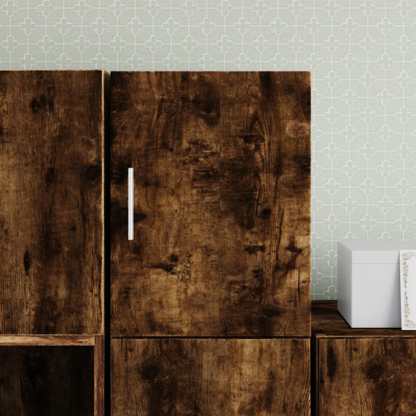 Armario de pared madera ingeniería roble ahumado 30x42.5x40 cm