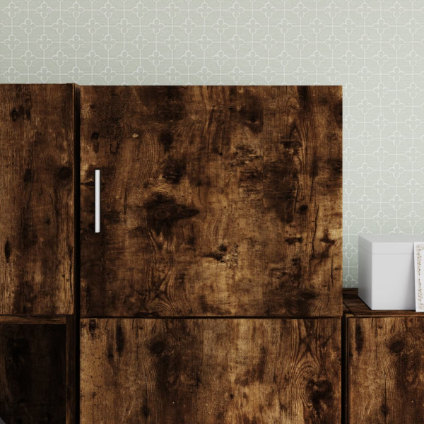 Armario de pared madera ingeniería roble ahumado 45x42.5x40 cm