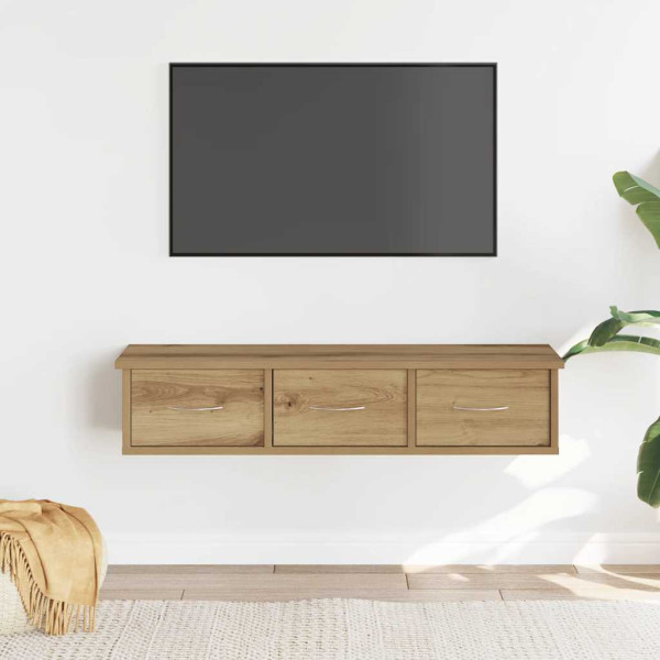 Armario de pared madera ingeniería roble artisan 88x26x18.5 cm