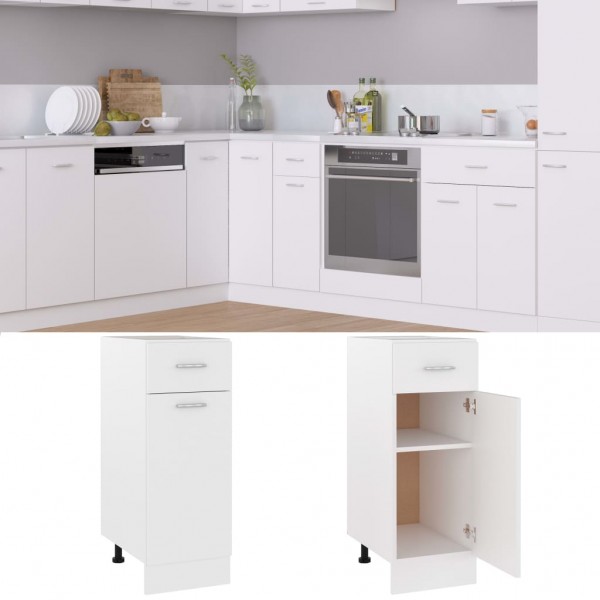Armario inferior cajón cocina madera contrachapada 30x46x81.5cm
