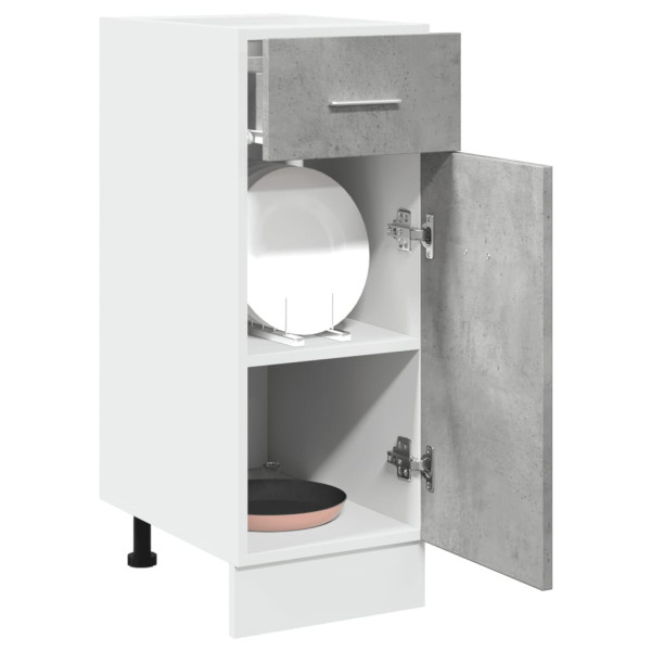 Armario inferior cajón contrachapada gris hormigón 30x46x81.5cm