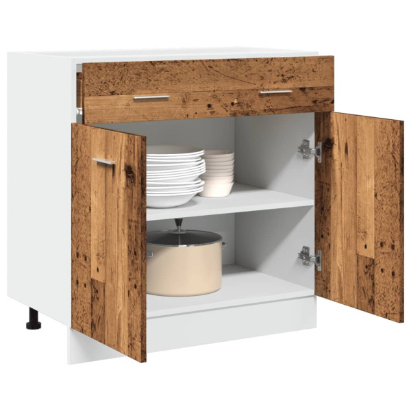 Armario inferior cajón madera envejecida 80x46x81.5 cm