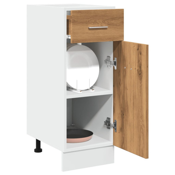 Armario inferior cajón madera roble artisan 30x46x81.5 cm