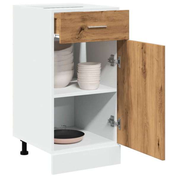 Armario inferior cajón madera roble artisan 40x46x81.5 cm