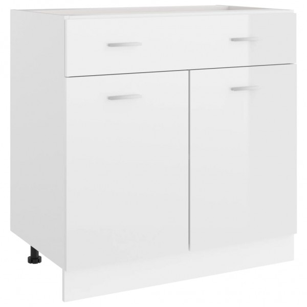 Armario inferior contrachapada blanco brillo 80x46x81.5cm