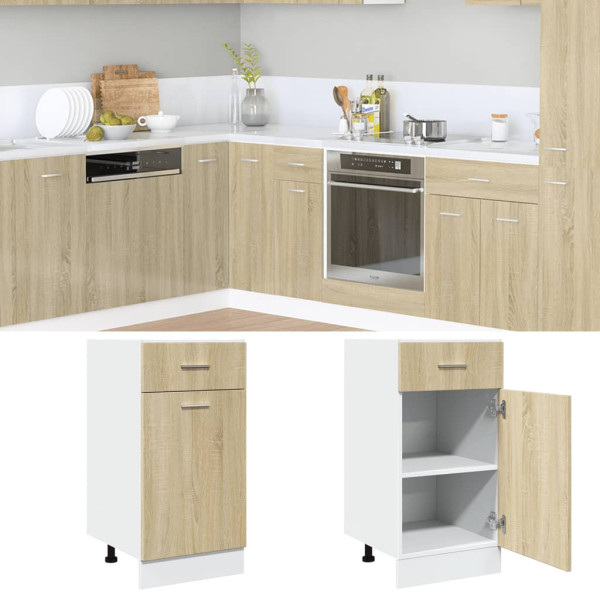 Armario inferior contrachapada color roble 40x46x81.5cm