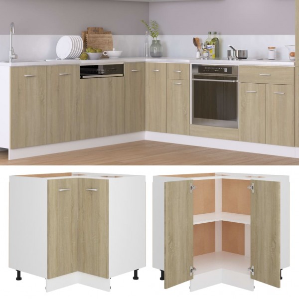 Armario inferior contrachapada color roble 75.5x75.5x80.5 cm