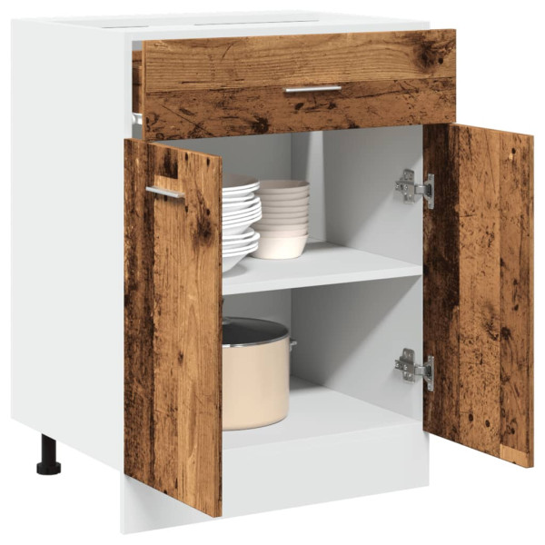 Armario inferior madera ingeniería envejecida 60x46x81.5 cm