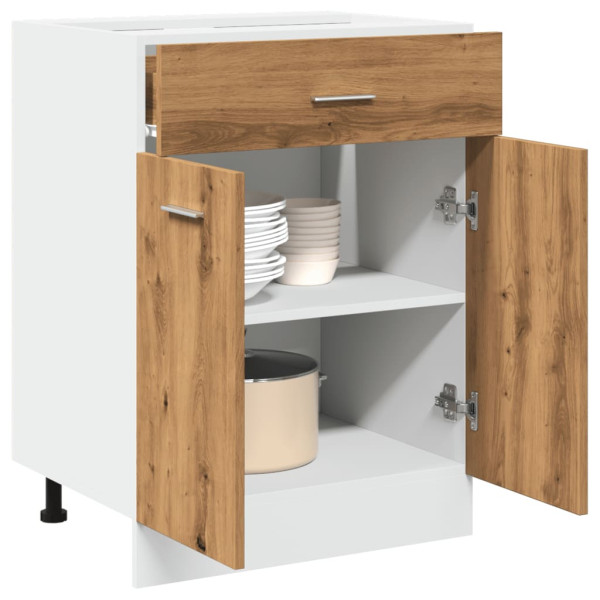 Armario inferior madera ingeniería roble artisan 60x46x81.5 cm