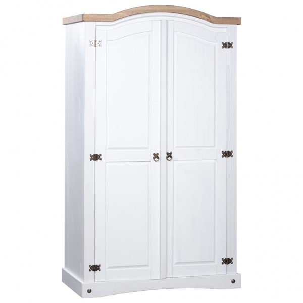 Armario madera de pino Mexicano estilo Corona blanco 2 puertas