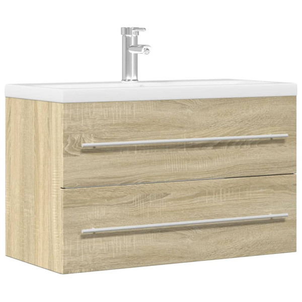 Armario para lavabo aglomerado madera envejecida 80x38.5x48 cm
