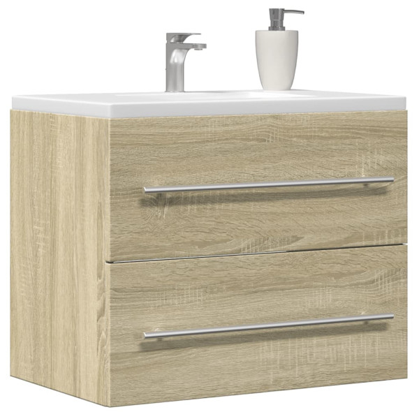Armario para lavabo aglomerado roble Sonoma 60x38.5x48 cm
