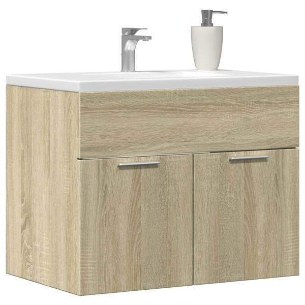 Armario para lavabo contrachapada color roble 60x38.5x46 cm