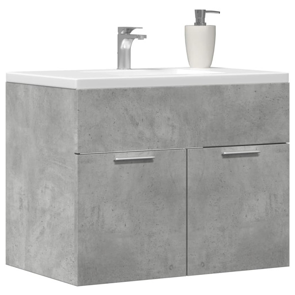 Armario para lavabo contrachapada gris hormigón 60x38.5x46 cm