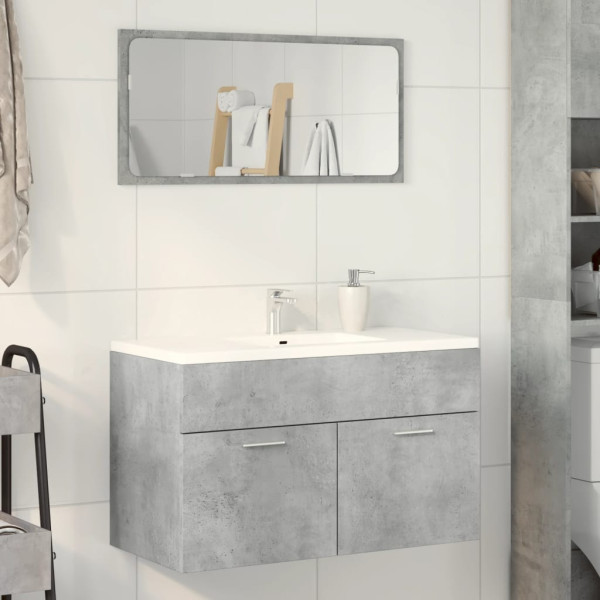 Armario para lavabo contrachapada gris hormigón 80x38.5x46 cm