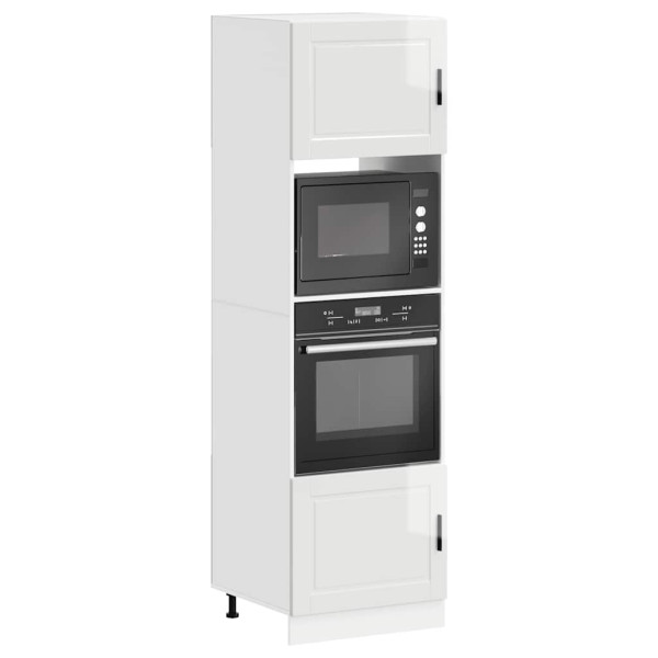 Armarios para horno 2 uds Porto blanco brillante
