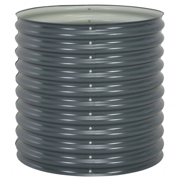 Arriate de acero galvanizado gris 80x80x81 cm