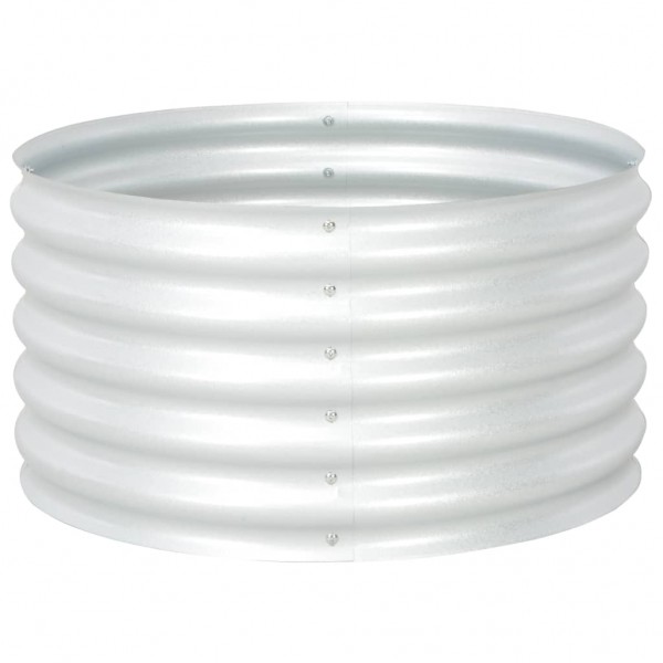 Arriate de acero galvanizado plateado 80x80x44 cm