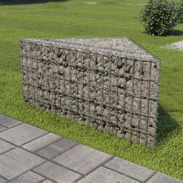 Arriate de gaviones de acero galvanizado 75x75x50 cm