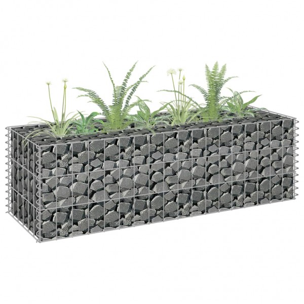 Arriate de gaviones de acero galvanizado 90x30x30 cm