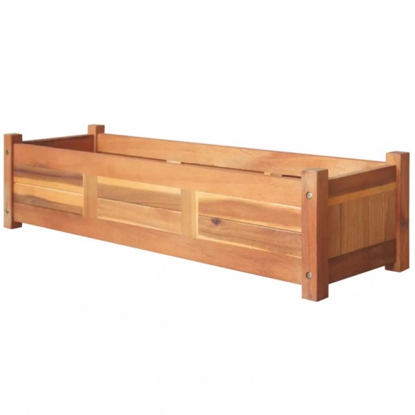 Arriate de madera de acacia 100x30x25 cm
