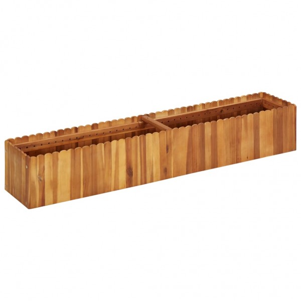 Arriate de madera maciza de acacia 150x30x25 cm