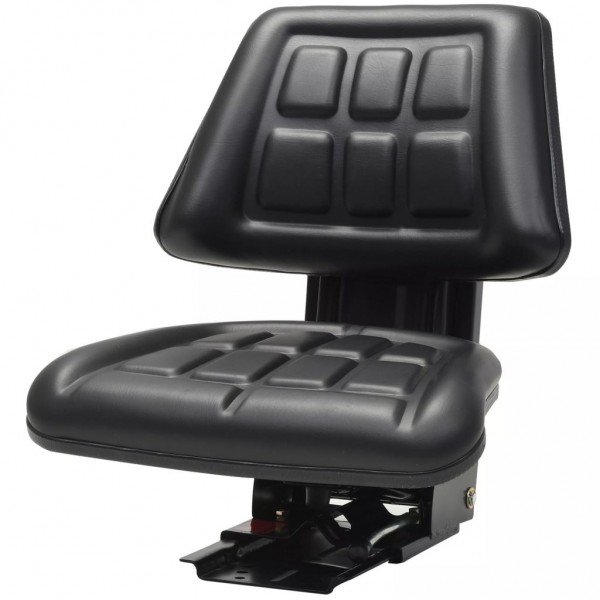 Asiento de tractor con suspensión negro