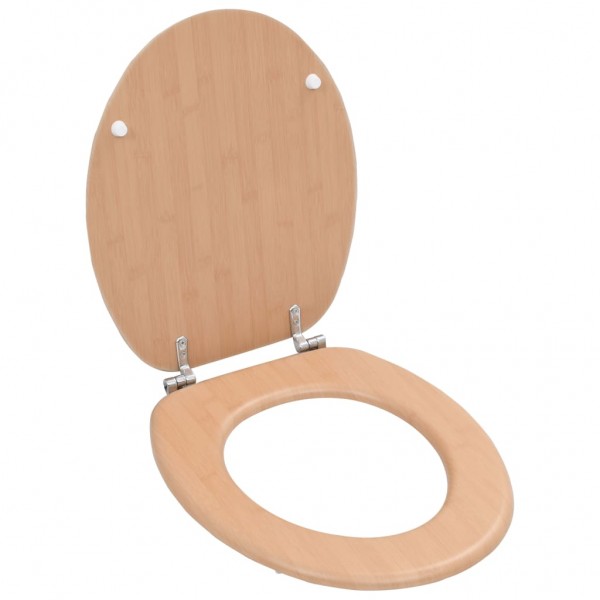 Asiento inodoro WC con tapa MDF diseño bambú