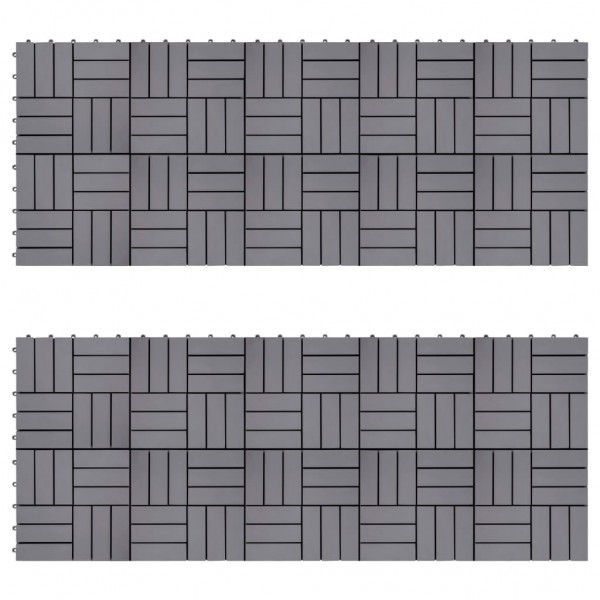 Baldosas de terraza 20 uds madera acacia gris deslavado 30x30cm