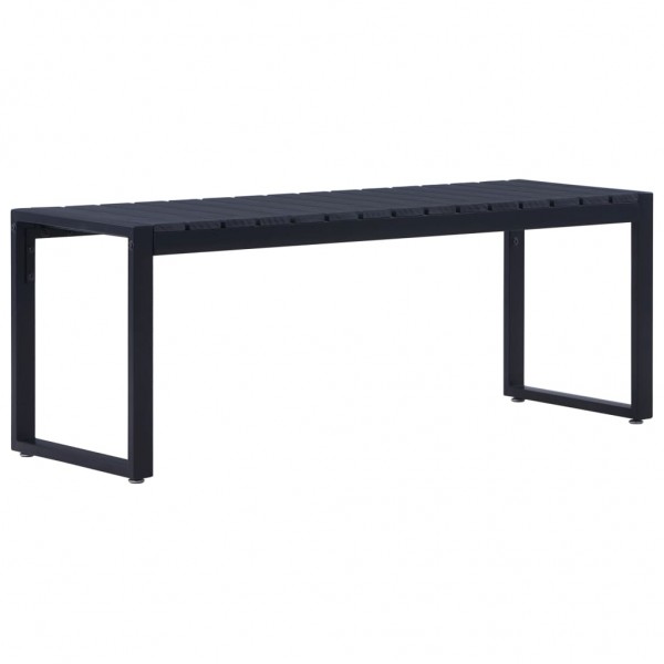 Banco de jardín 120.50 cm tablero PS negro