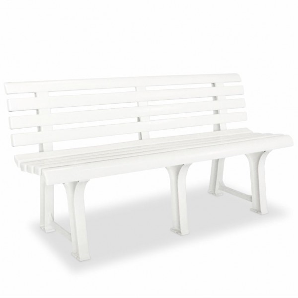 Banco de jardín 145.5 cm plástico blanco